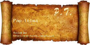 Pap Telma névjegykártya